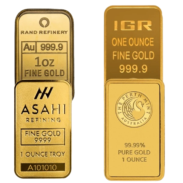 Assorted 1 Oz Gold Bar (Circulated) (Unsealed) – Various Brands